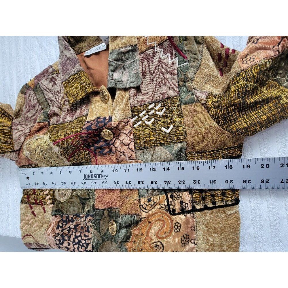 Draper's & Damon's Women's Patchwork Collared But… - image 6